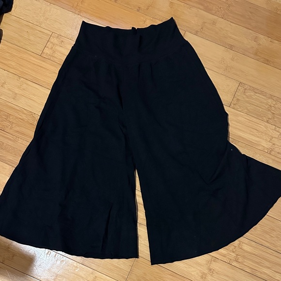 Black Hard-Tail Wide-Leg Pants size L - Picture 1 of 2
